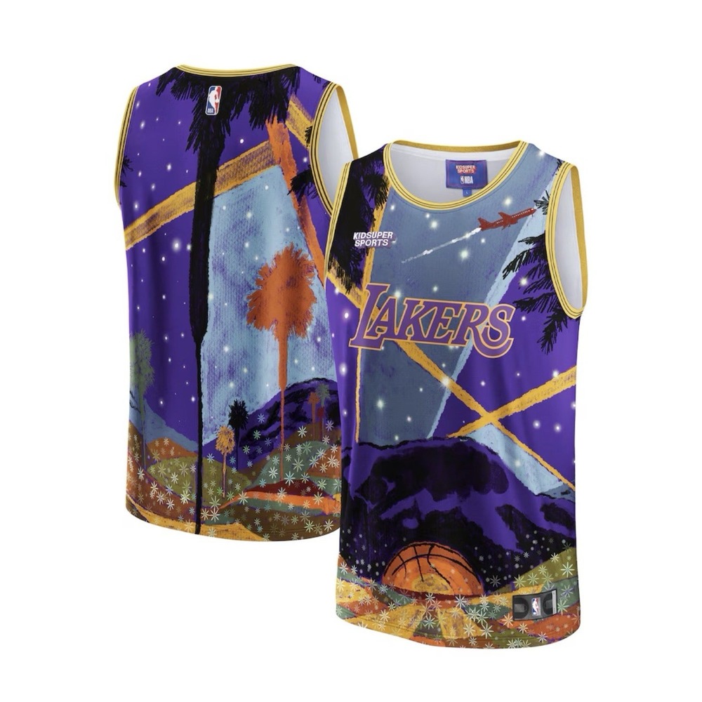 KidSuper Studios X NBA Los Angeles Lakers Hometown Jersey Fanatics Size L Purple